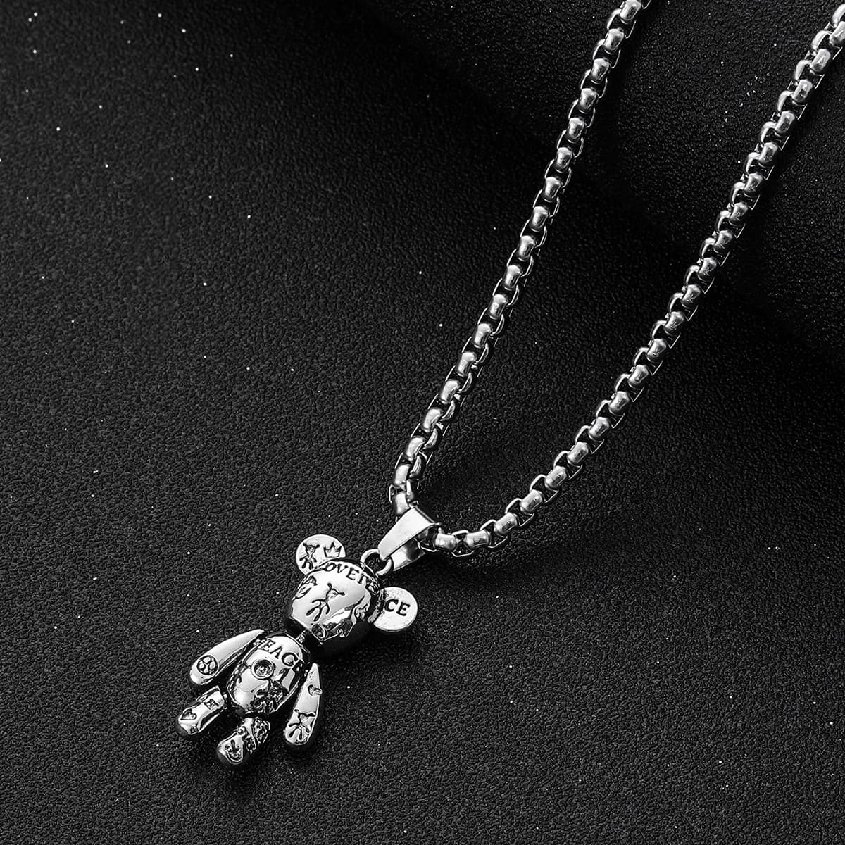Ã€ La Mode Et Populaire Homme Ã€ Breloque Ours Collier En Alliage Pour Bijou Cadeau Et Pour A Ã‰lÃ©gant Look