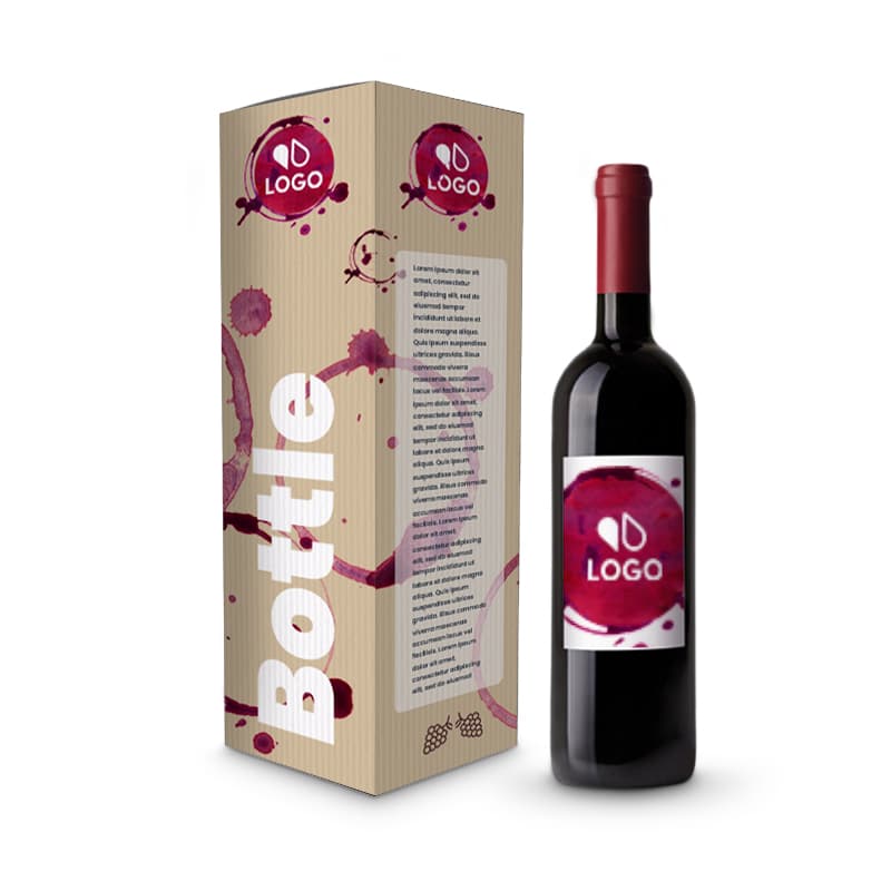 100.00000 Boîtes Cadeaux Bouteilles Personnalisées 8x8x31 cm - Easyflyer