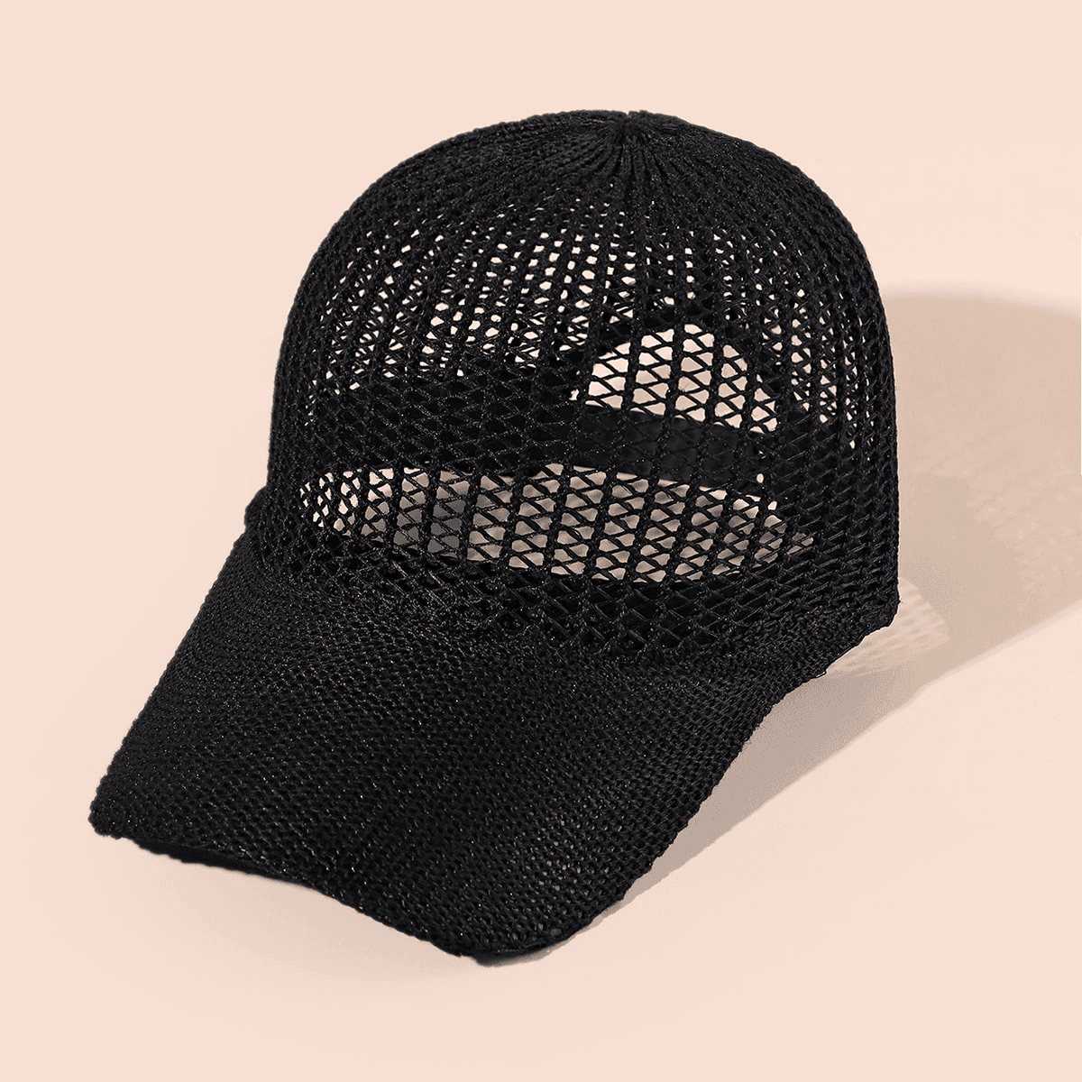 1pc Nouvelle casquette de baseball ajourée pour dames, casquette d"été respirante pour une protection solaire, mode attractive au quotidien