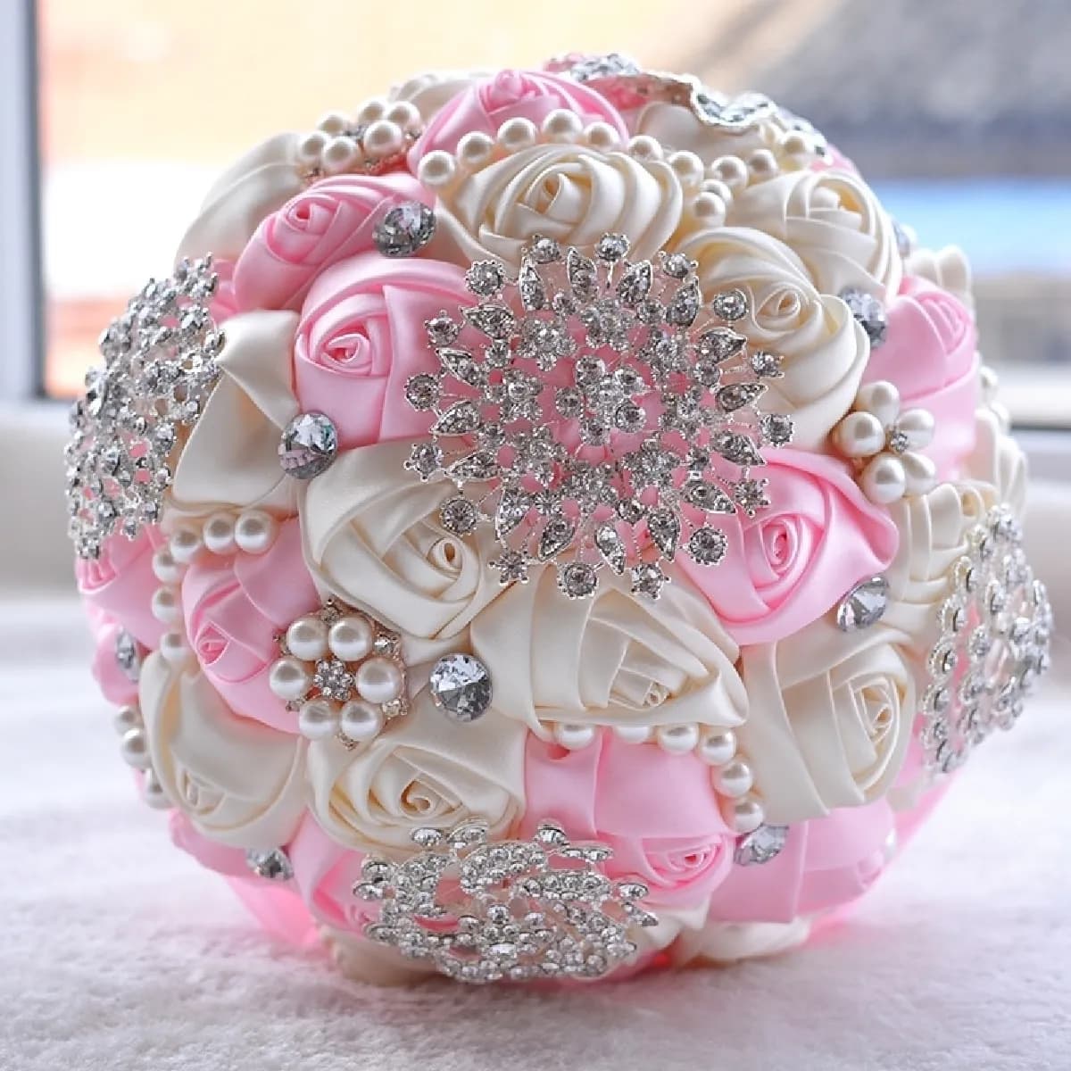 Bouquet de mariée perle et strass